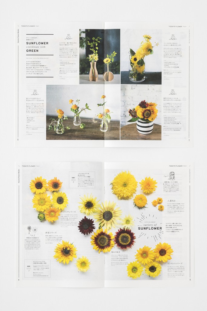 Sunflower TODAY’S FLOWER BOOKLET and POSTER for Aoyama Flower Market Other Image